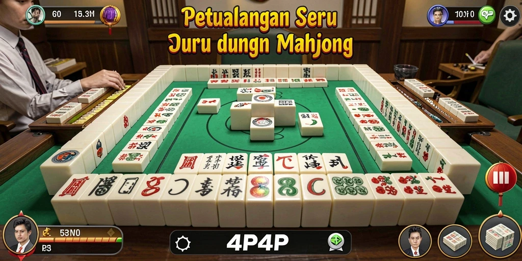 Gameplay Mahjong yang seru dan menantang di 4P4P.