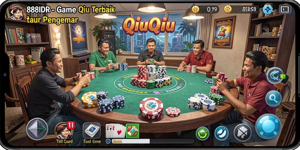 Tampilan menarik dari gameplay QiuQiu di 888IDR.