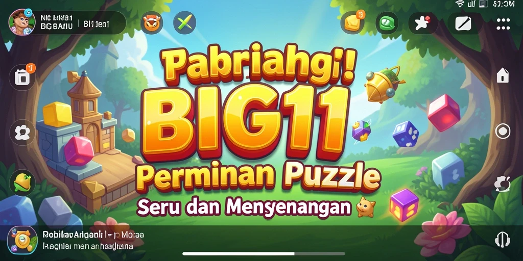 Screenshot gameplay BIG11 menampilkan serunya bermain puzzle.