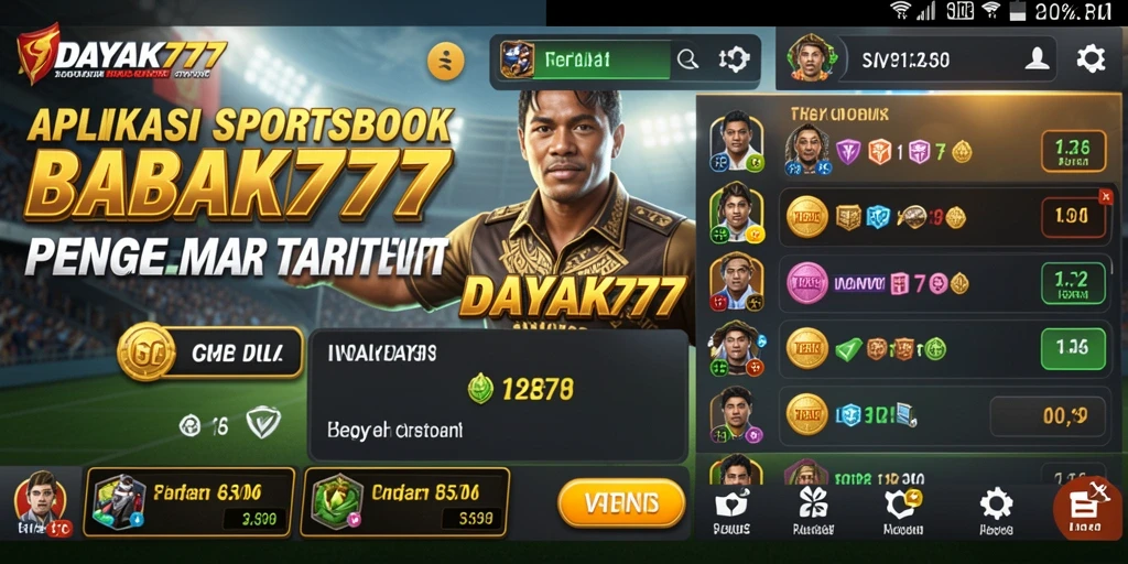 Tampilan game DAYAK777 dengan interface yang menarik dan fitur taruhan lengkap.