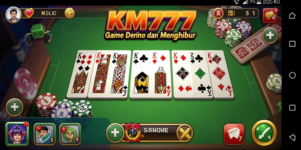 Tampilan menarik dari gameplay Domino di KM777.