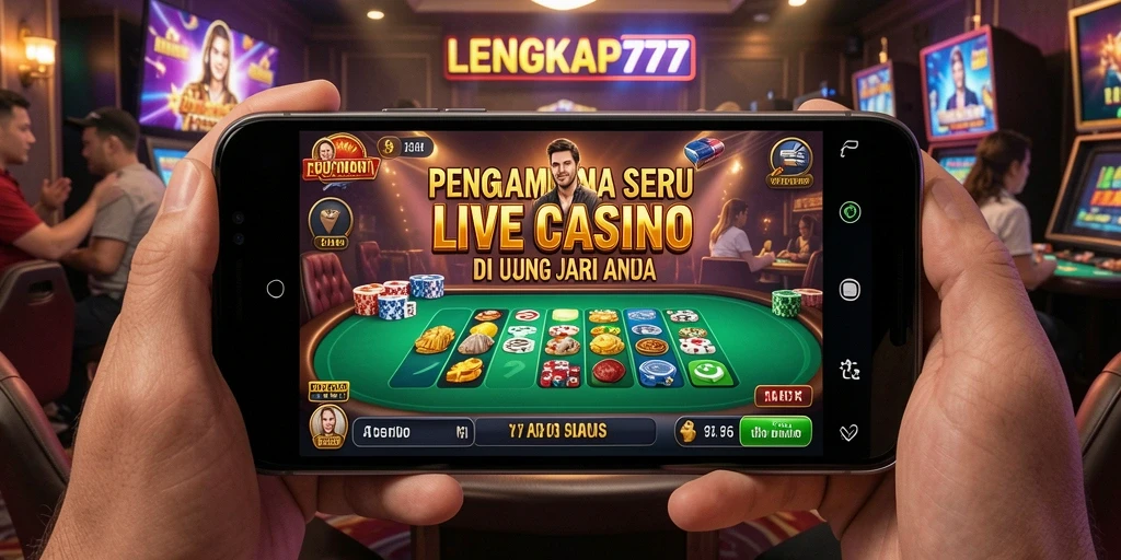Tampilan gameplay LENGKAP777 yang menegangkan dan interaktif di Live Casino.