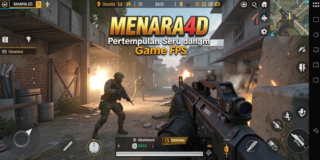 Tangkapan layar dari gameplay menarik di MENARA4D.