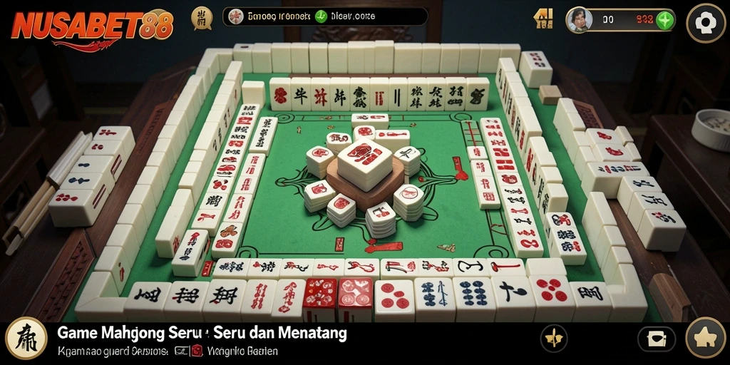 Tampilan utama NUSABET88 saat bermain Mahjong dengan teman.