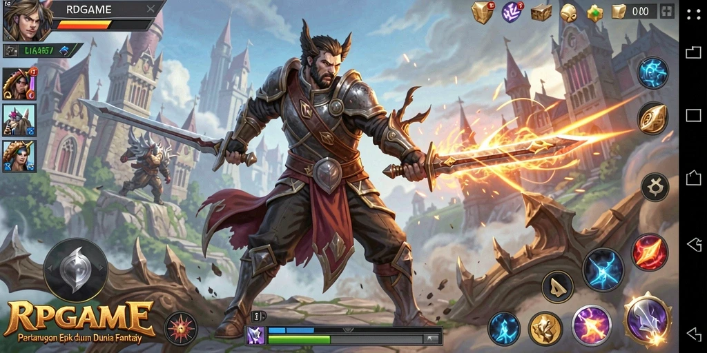 Screenshot RPGAME menampilkan aksi pertarungan yang mendebarkan!
