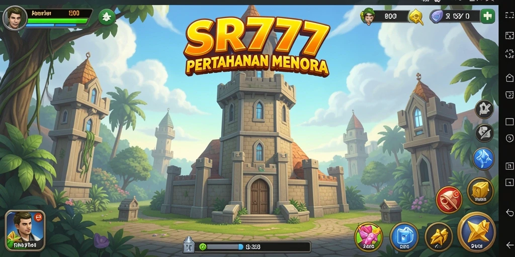 Tampilan gameplay SR777 yang mendebarkan dan penuh strategi Tower Defense.