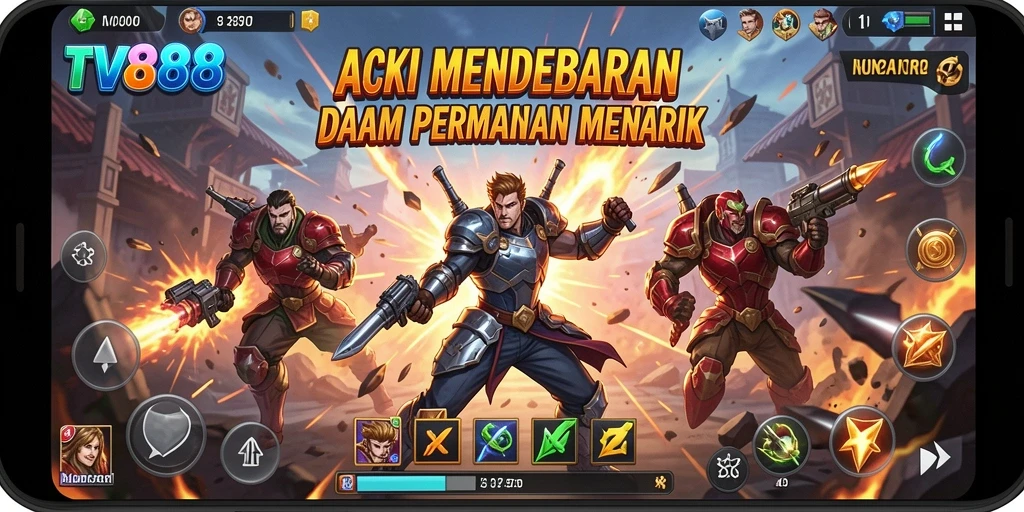 Gameplay action mendebarkan dalam TV888, penuh tantangan dan keseruan.