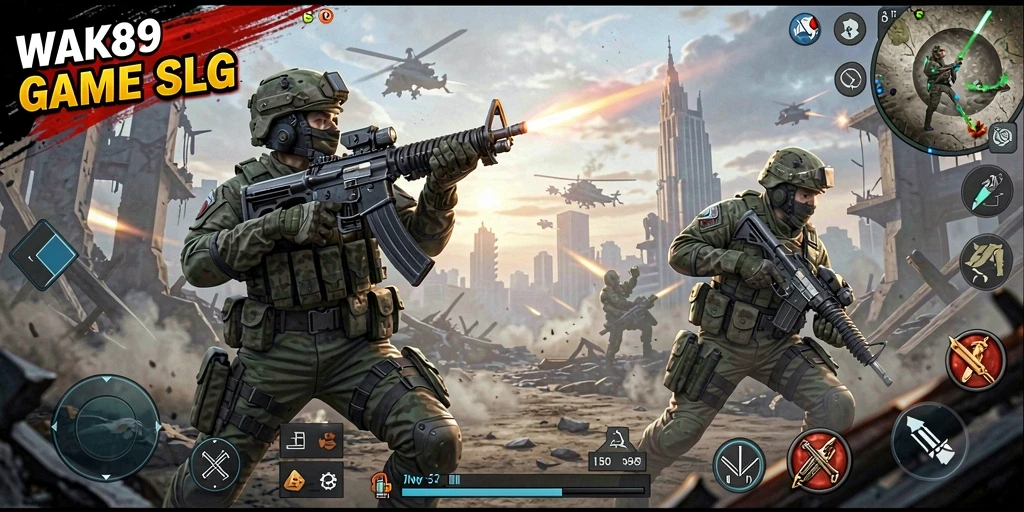 Tampilan gameplay WAK89 yang menegangkan dalam pertempuran strategi.