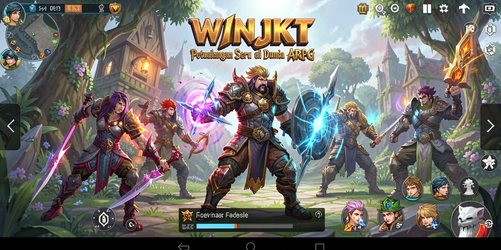 Screenshot gameplay <strong>WINJKT</strong> yang menggambarkan pertempuran epik.