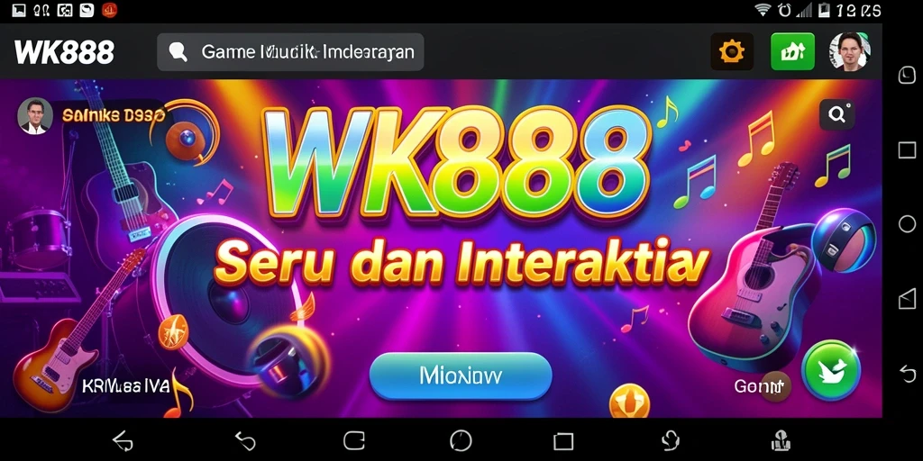 Tampilan gameplay seru dari WK888 saat bermain musik.